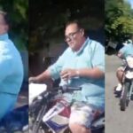 289413-escracharon-a-un-agente-de-transito-manejando-una-moto-sin-casco-y-con-una-lata-de-cerveza