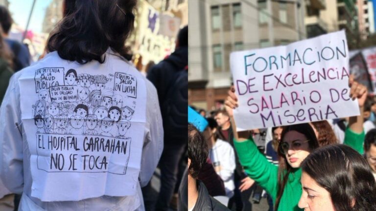 Trabajadores del Hospital Garrahan marchan en Plaza de Mayo: «No somos ñoquis»