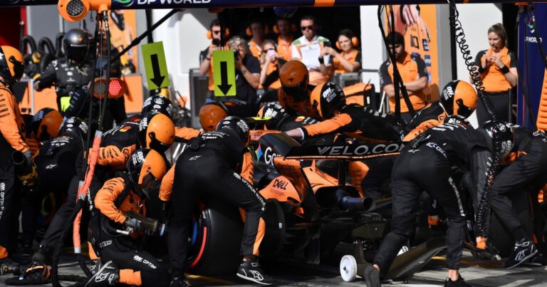 Video: la parada fallida de Norris en boxes y la particular reacción de Verstappen por el intercambio de posiciones con Piastri