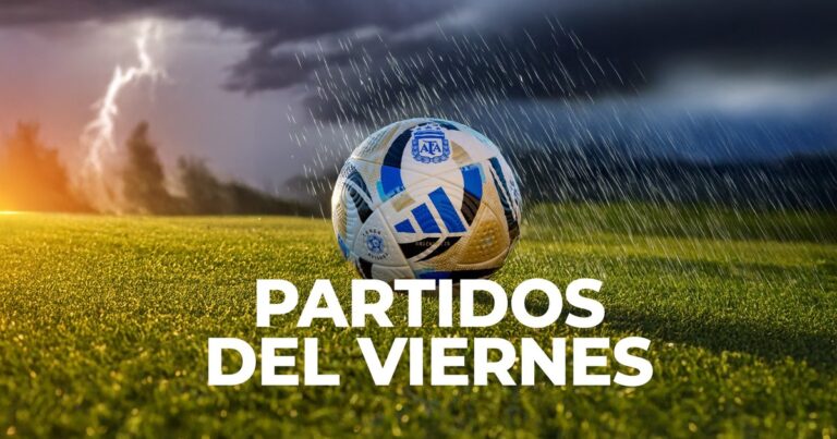 Se viene un viernes cargado de fútbol, condicionado por la tormenta?